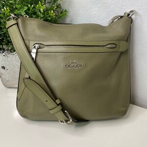Coach Sage Green Leather Crossbody Bag